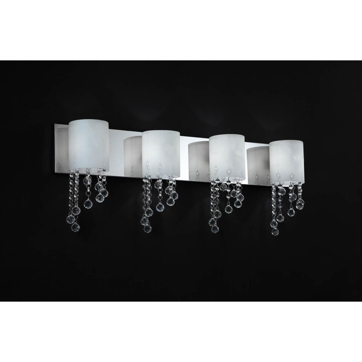 Z-Lite 871CH-4V Jewel 4 Light 30.75 inch Chrome Vanity Wall Light in G9