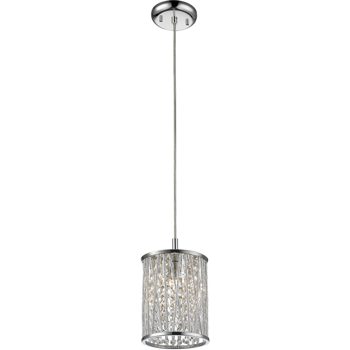 Z-Lite 872CH-RMP Terra 1 Light 5.91 inch Chrome Pendant Ceiling Light in 1.2