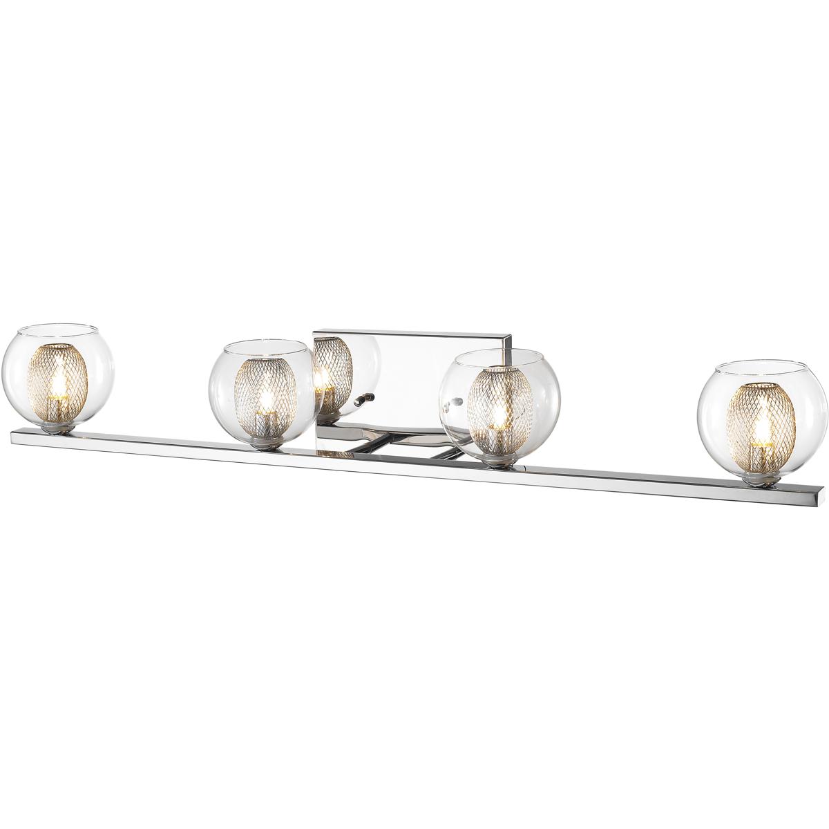 Z-Lite 905-4V-LED Auge LED 32.68 inch Chrome Vanity Wall Light