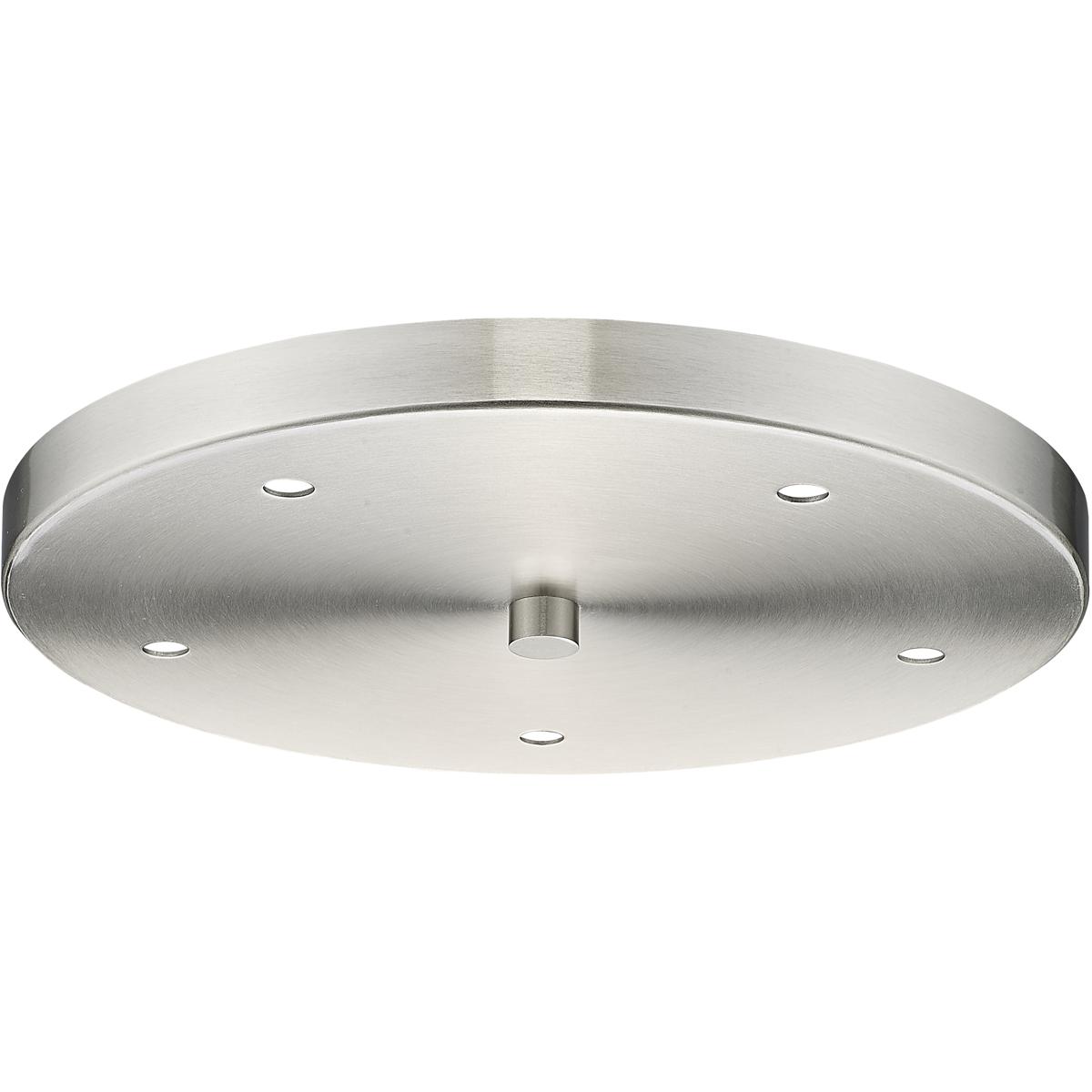 Multi Point Canopy Ceiling Plate, 5-Light, 12 In.W x 1.5 In.H, Brushed Nickel