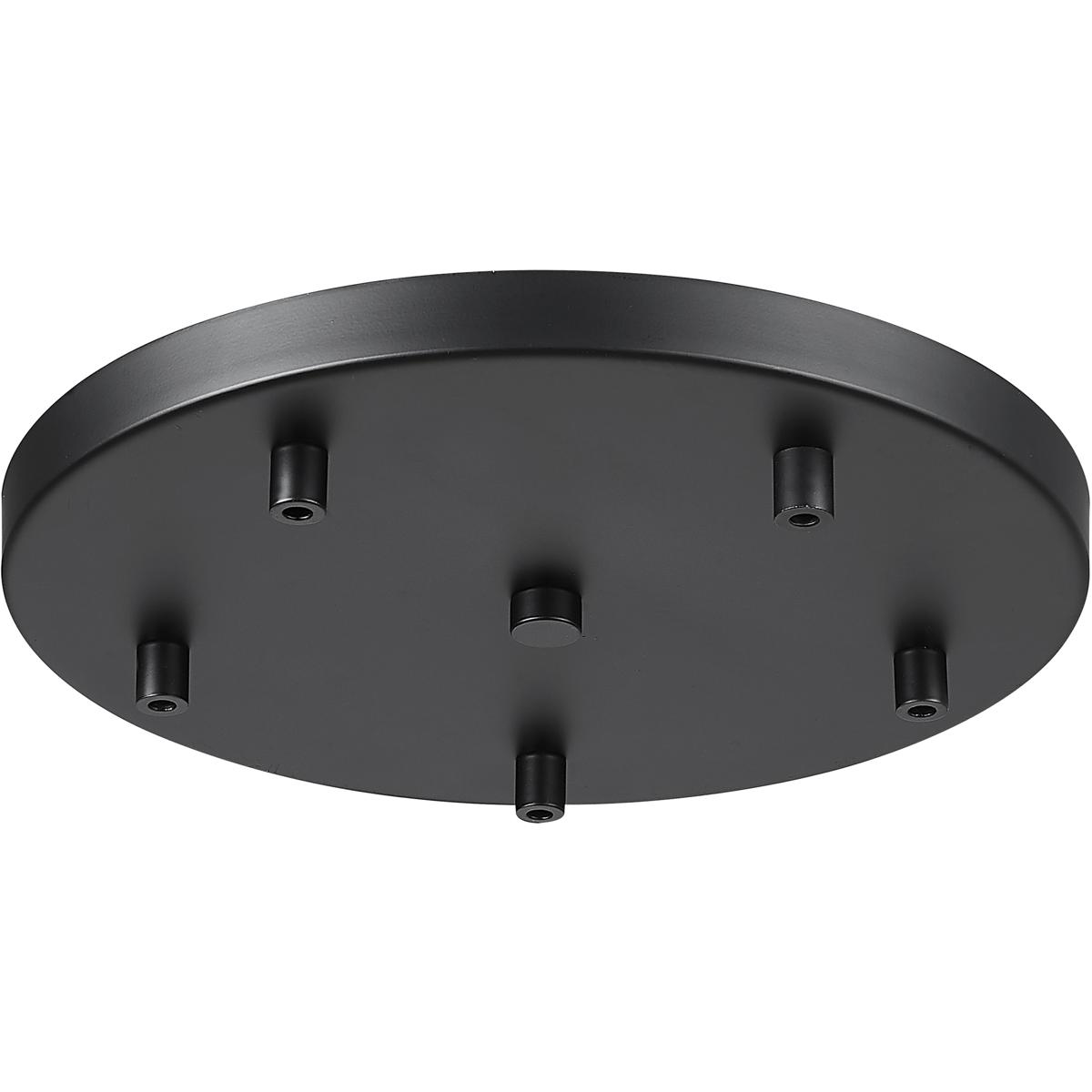 Multi Point Canopy Ceiling Plate, 5-Light, 12 In.W x 1.5 In.H, Matte Black