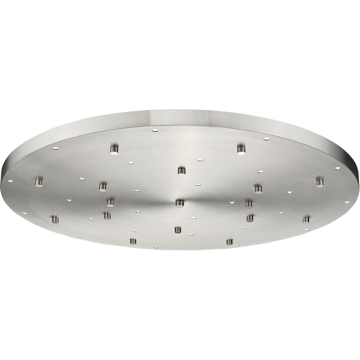 Multi Point Canopy Ceiling Plate, 27-Light, 36 In.W x 2 In.H, Brushed Nickel