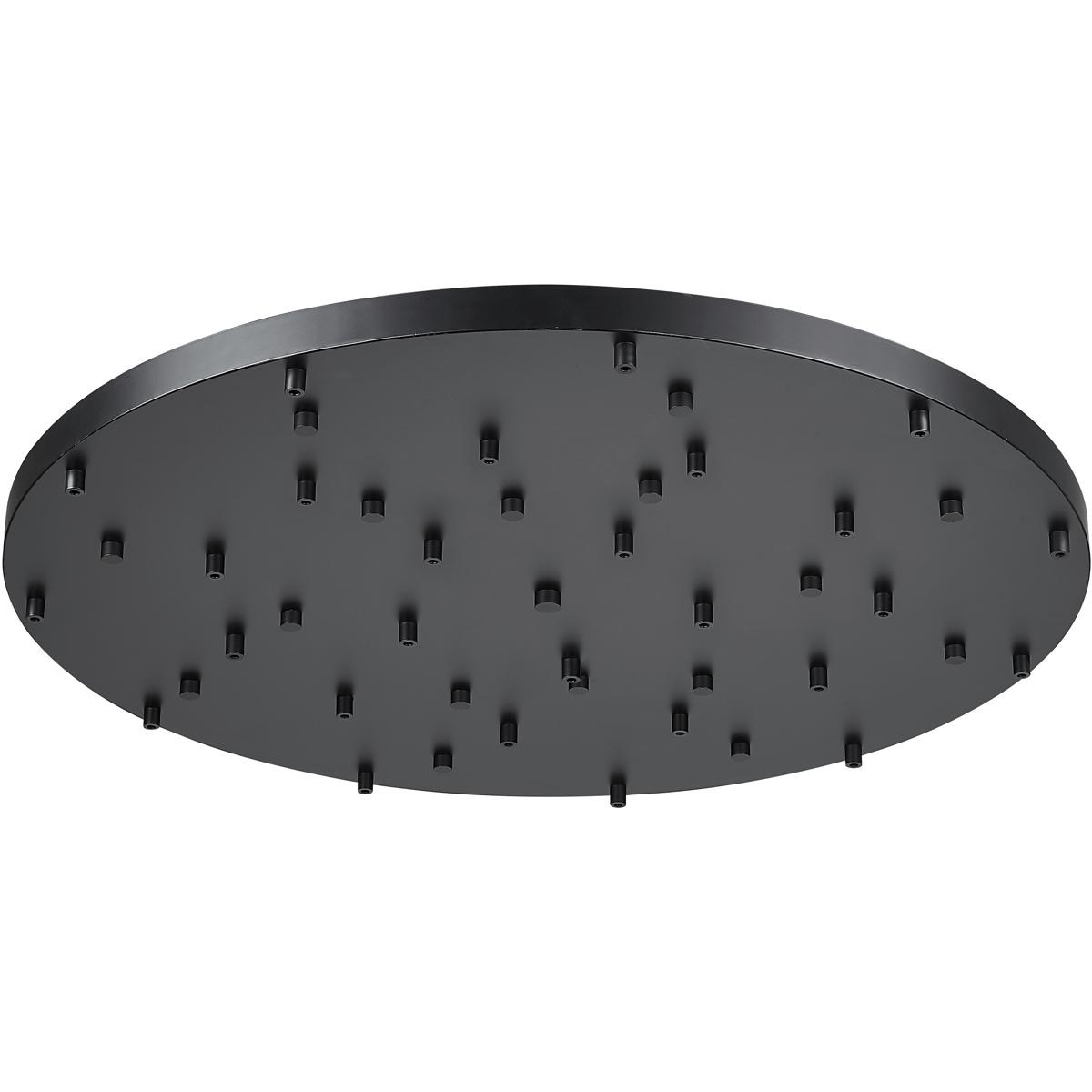 Multi Point Canopy Ceiling Plate, 27-Light, 36 In.W x 2 In.H, Matte Black