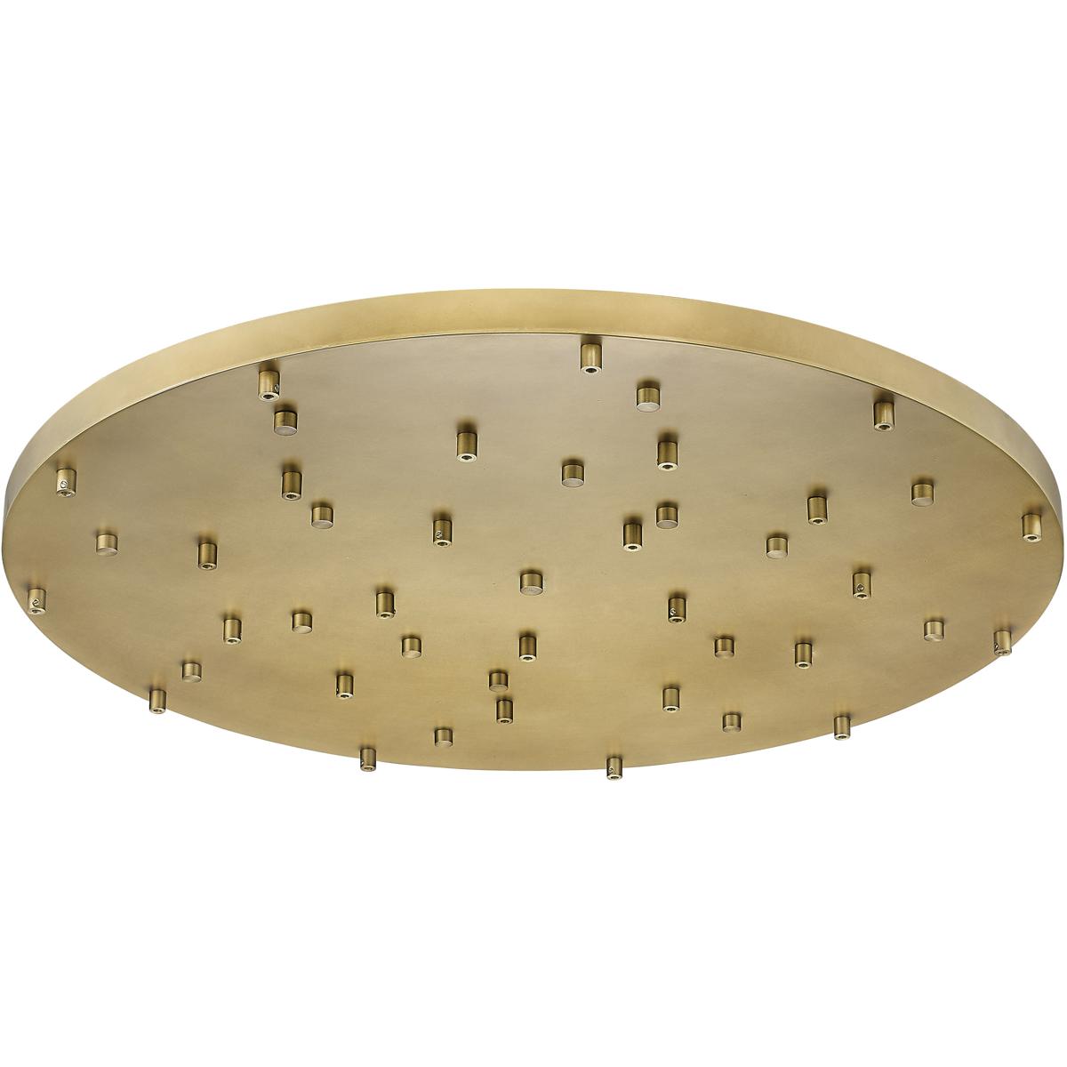 Multi Point Canopy Ceiling Plate, 27-Light, 36 In.W x 2 In.H, Modern Gold