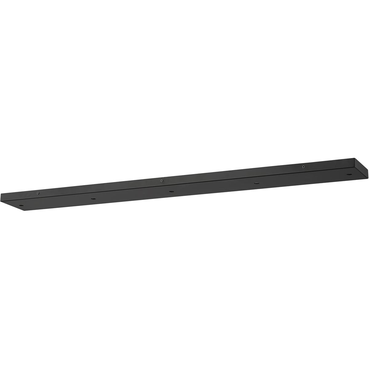 Multi Point Canopy Ceiling Plate, 5-Light, 4.75 In.W x 42 In.L x 1 In.H, Matte Black
