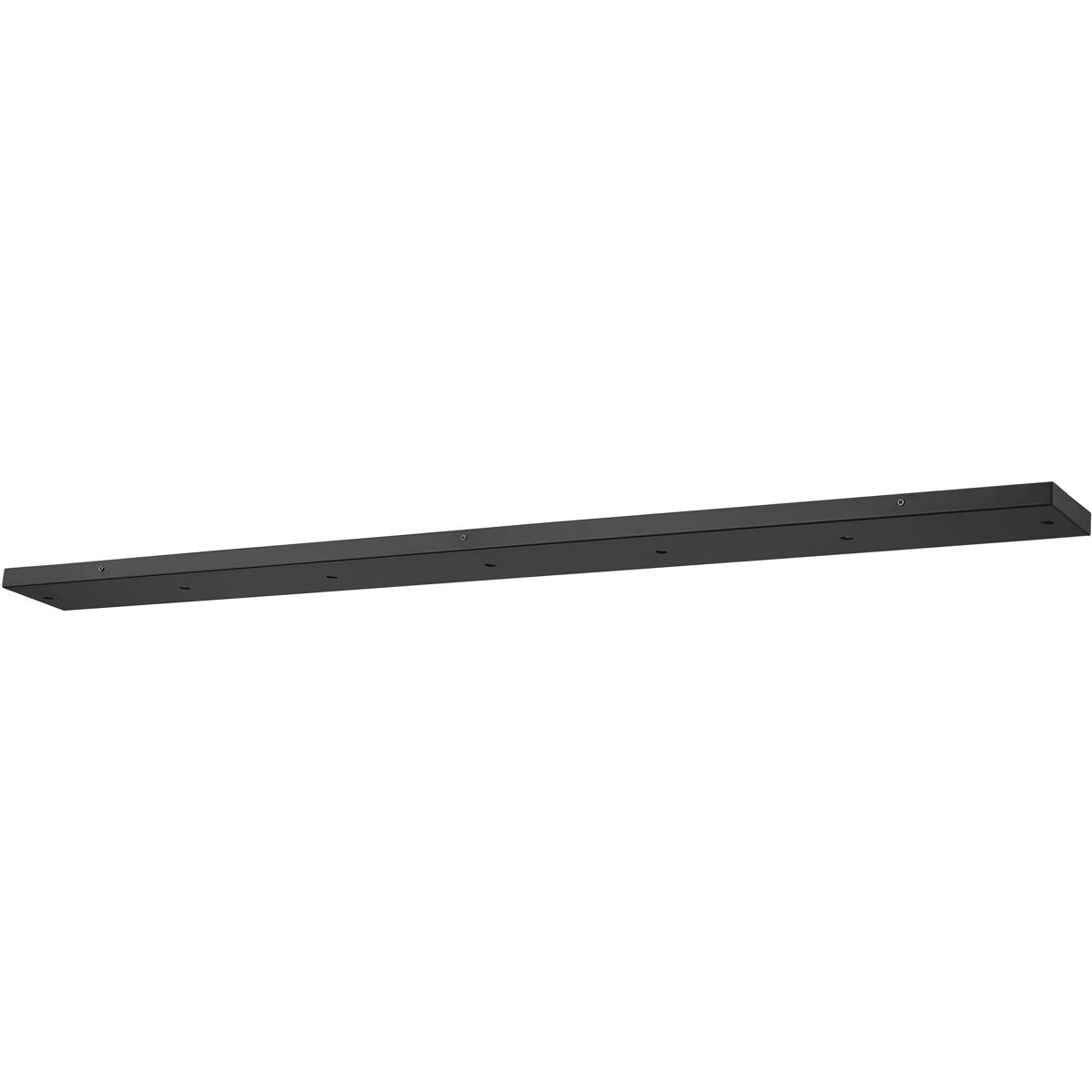 Multi Point Canopy Ceiling Plate, 7-Light, 4.75 In.W x 54 In.L x 1 In.H, Matte Black