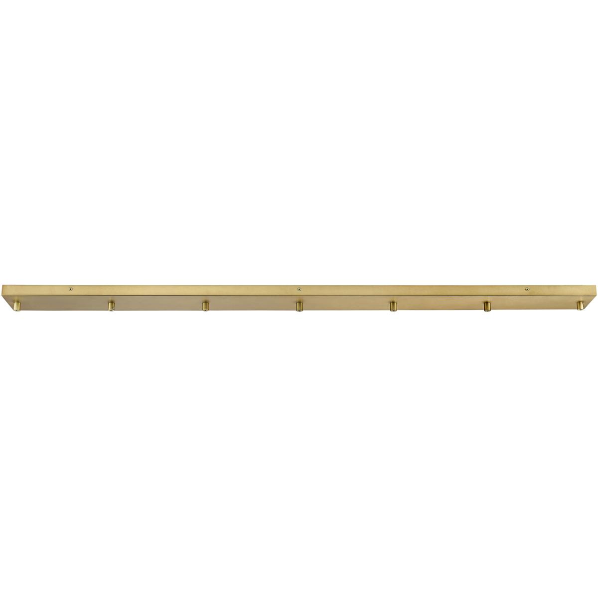 Multi Point Canopy Ceiling Plate, 7-Light, 4.75 In.W x 54 In.L x 1 In.H, Modern Gold