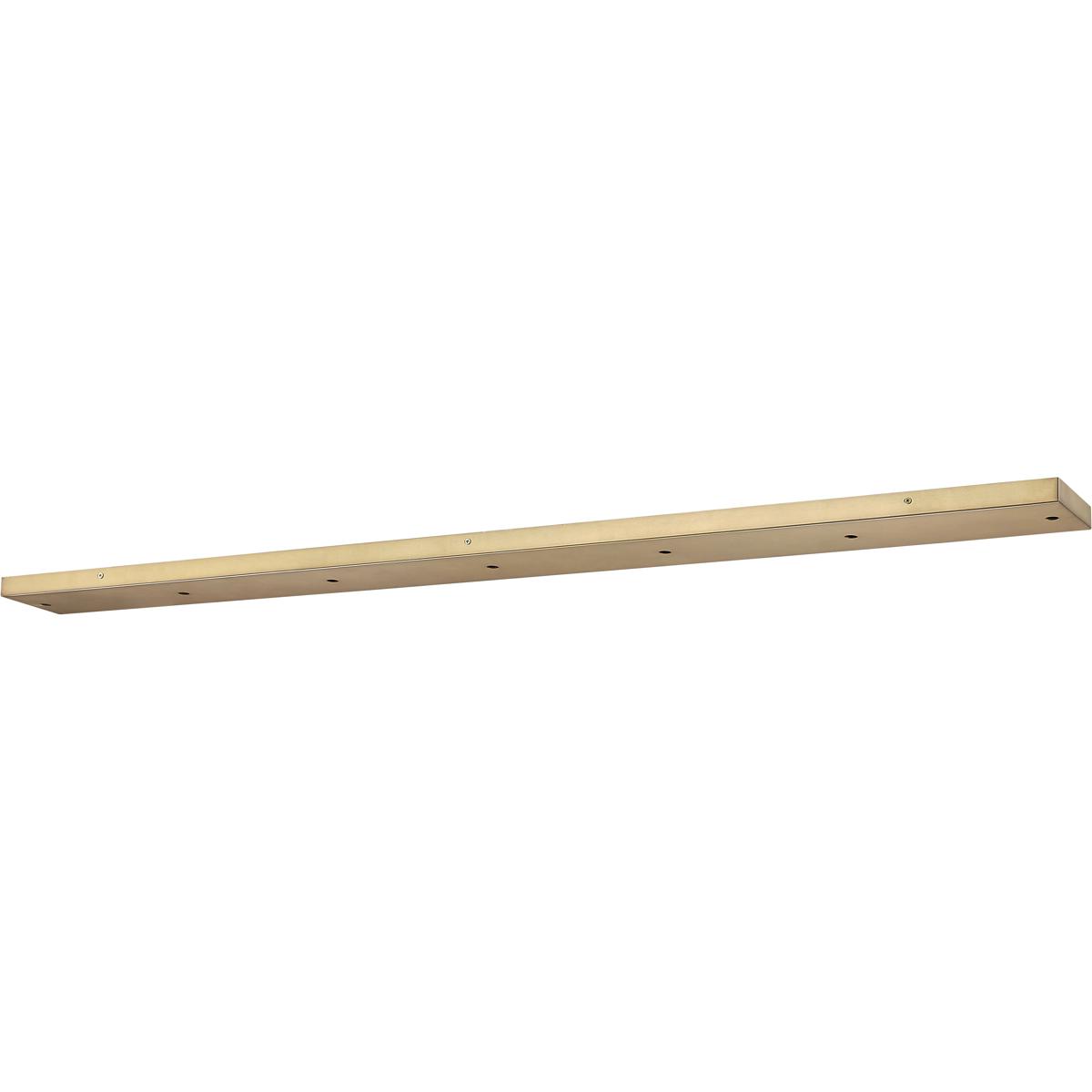 Multi Point Canopy Ceiling Plate, 7-Light, 4.75 In.W x 54 In.L x 1 In.H, Rubbed Brass