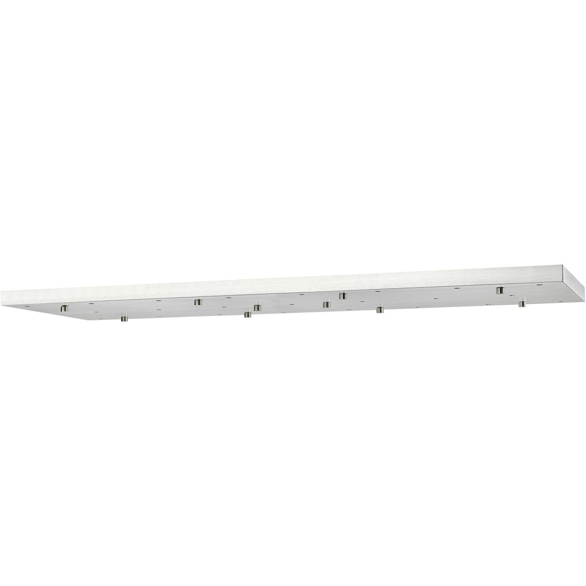 Multi Point Canopy Ceiling Plate, 23-Light, 18 In.W x 54 In.L x 2 In.H, Brushed Nickel
