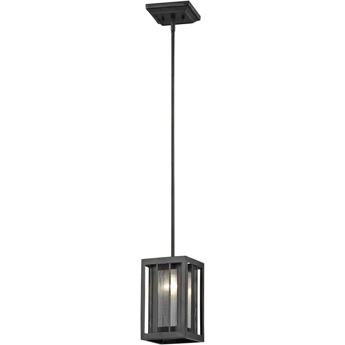 Meridional 1 Light Mini Pendant, Bronze & Bronze Outside with Clear Reeded Inside